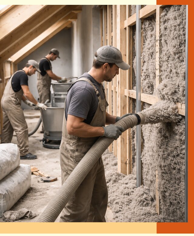 Утепление таунхауса эковатой в Клинцах от 2287 руб./м² — монтаж и задувка | ТепломастерКлы