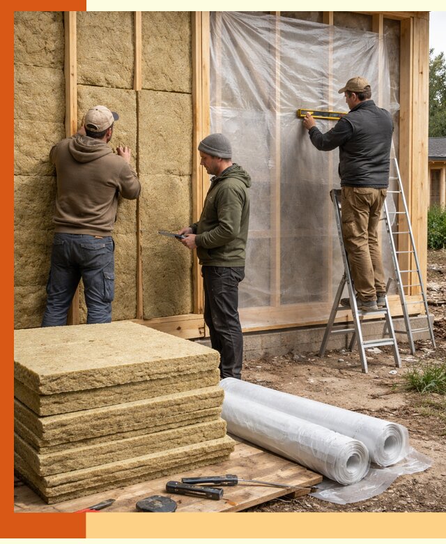 Утепление каркасного дома в Клинцах под ключ с гарантией качества