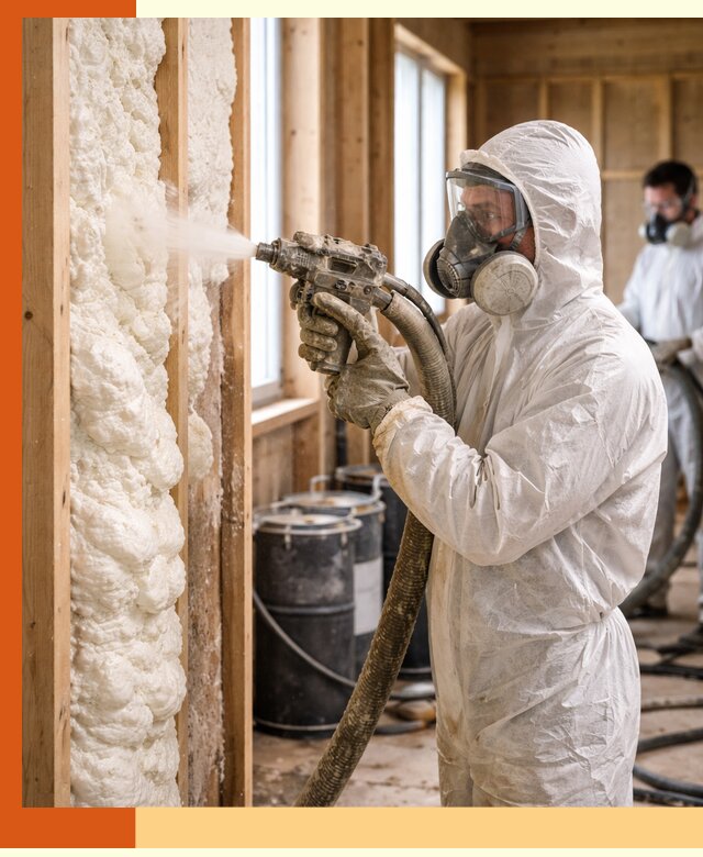 Утепление каркасного дома пенополиуретаном в Клинцах