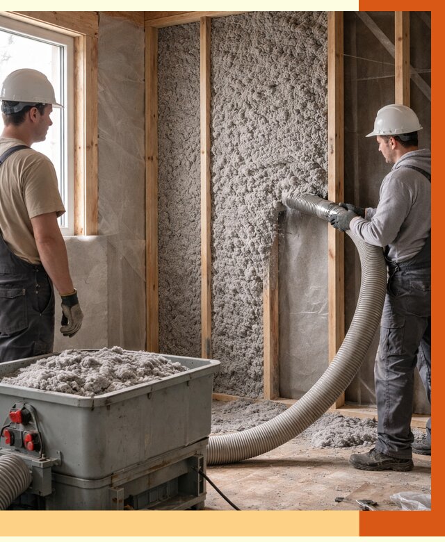 Утепление каркасного дома эковатой в Клинцах от 1871 руб. | ТепломастерКлы