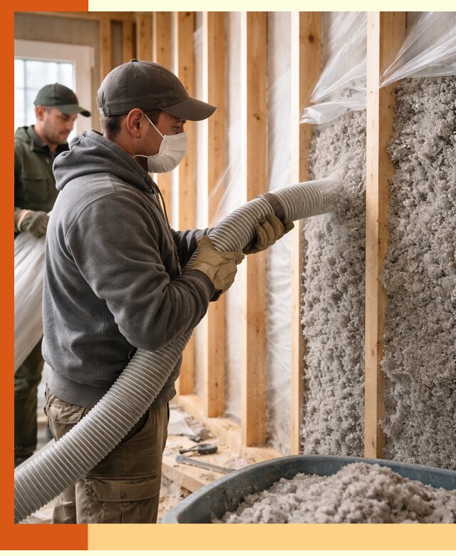 Утепление каркасного дома эковатой в Клинцах — качественно и надолго