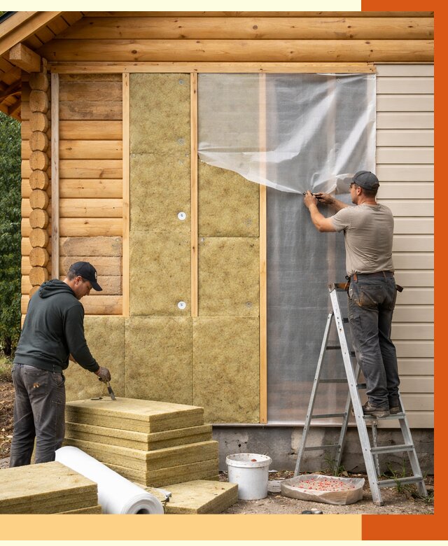 Утепление дома из бруса в Клинцах от 3899 руб./м2 — работы под ключ | ТепломастерКлы