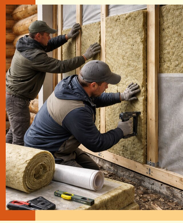 Утепление бревенчатого дома под ключ в Клинцах