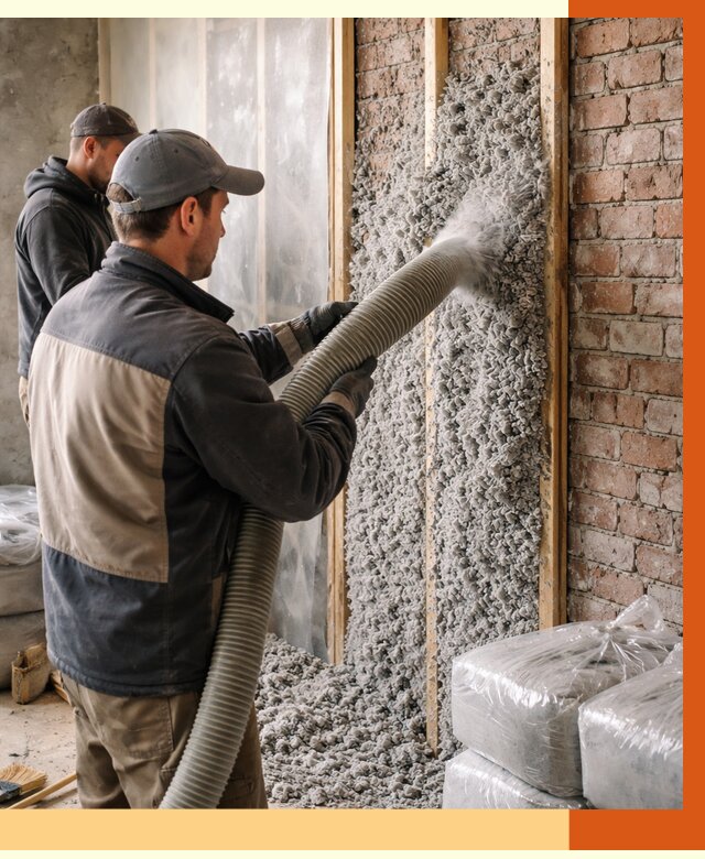 Утепление кирпичного дома эковатой в Клинцах от 2443 руб./м² | ТепломастерКлы