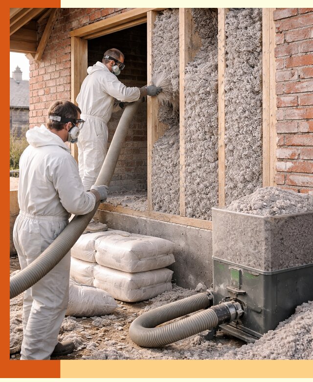 Утепление кирпичного дома эковатой в Клинцах