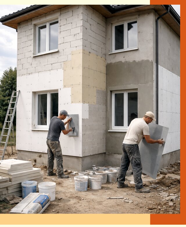 Утепление дома из газобетона в Клинцах от 4366 руб./м² — заказать у ТепломастерКлы