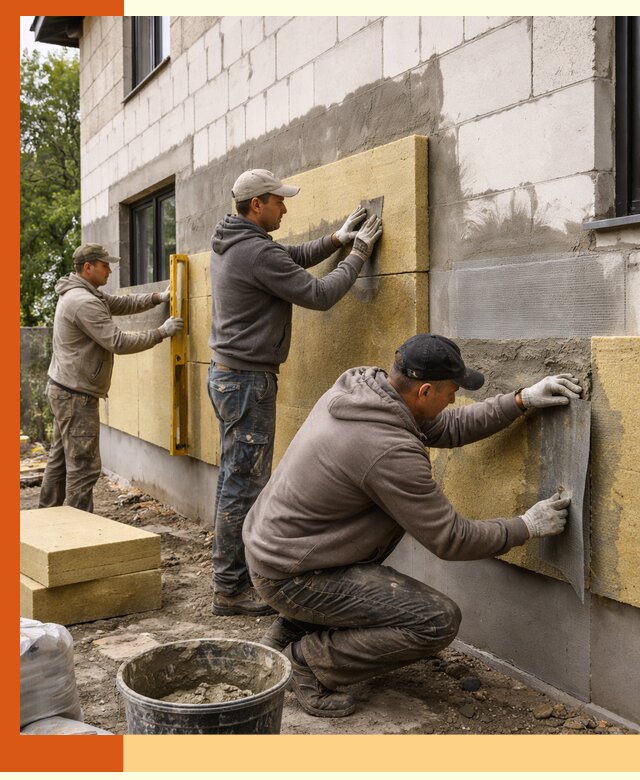 Утепление дома из газобетона в Клинцах качественно и долговечно