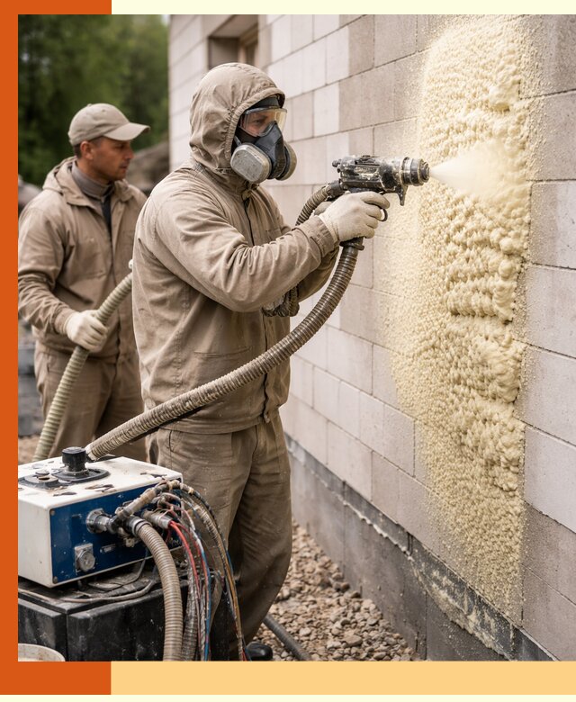 Утепление дома из газобетона ППУ в Клинцах — надежная теплоизоляция