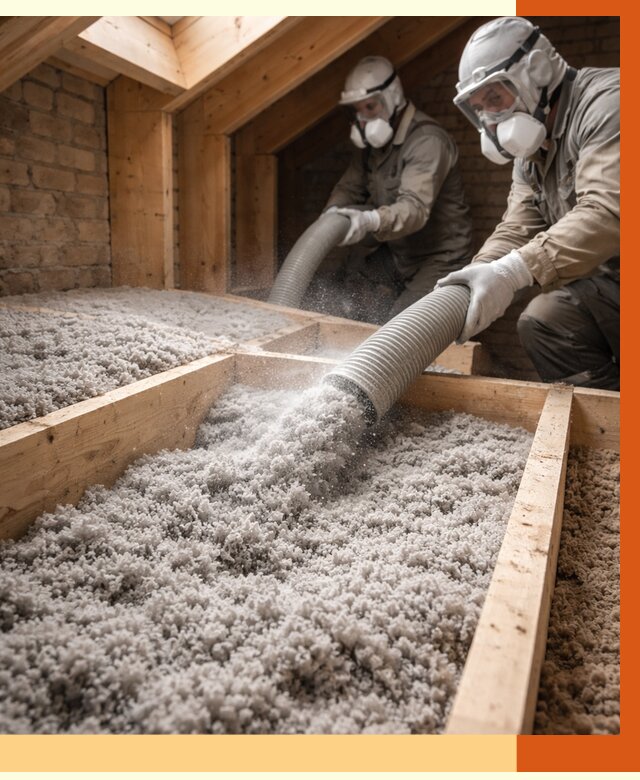 Утепление коттеджа эковатой в Клинцах от 2599 руб./м² — комплексная задувка и монтаж | ТепломастерКлы