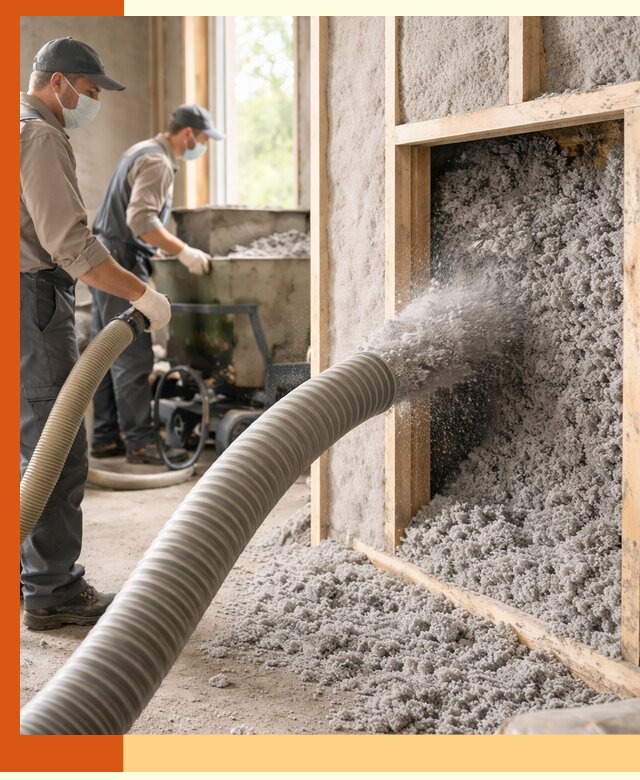 Утепление коттеджа эковатой в Клинцах с гарантией качества