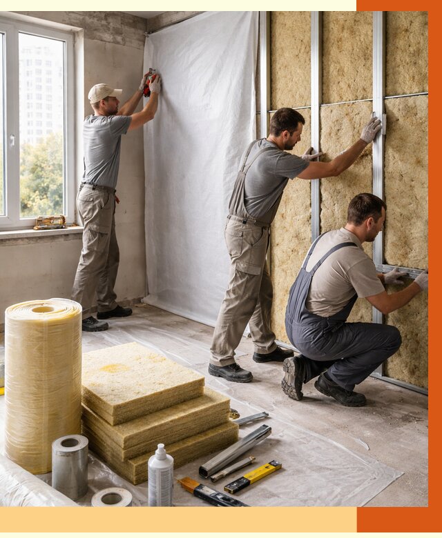 Утепление квартиры в Клинцах от 4678 руб/м2 — утеплить квартиру изнутри и снаружи | ТепломастерКлы