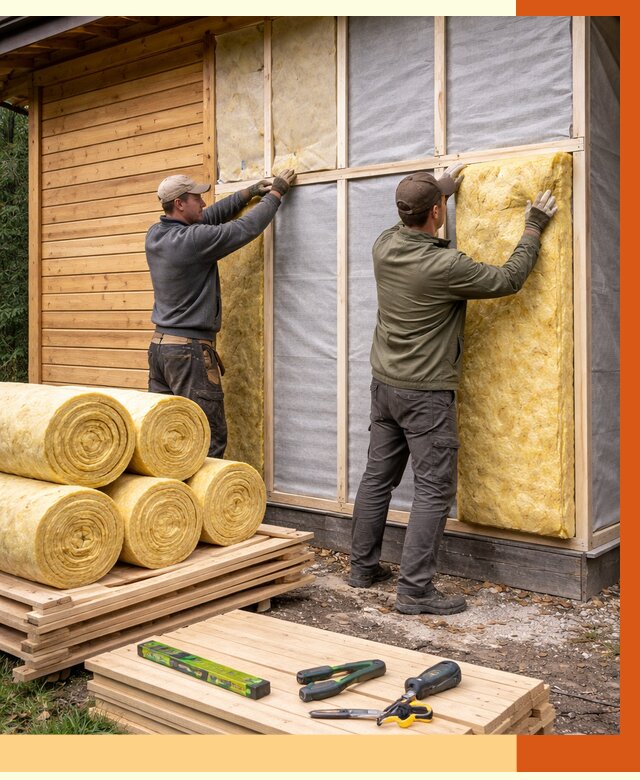 Утепление бани снаружи в Клинцах от 88366 руб. под ключ | ТепломастерКлы