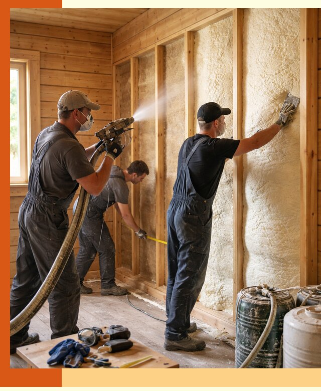 Утепление бани пенополиуретаном (ППУ) в Клинцах