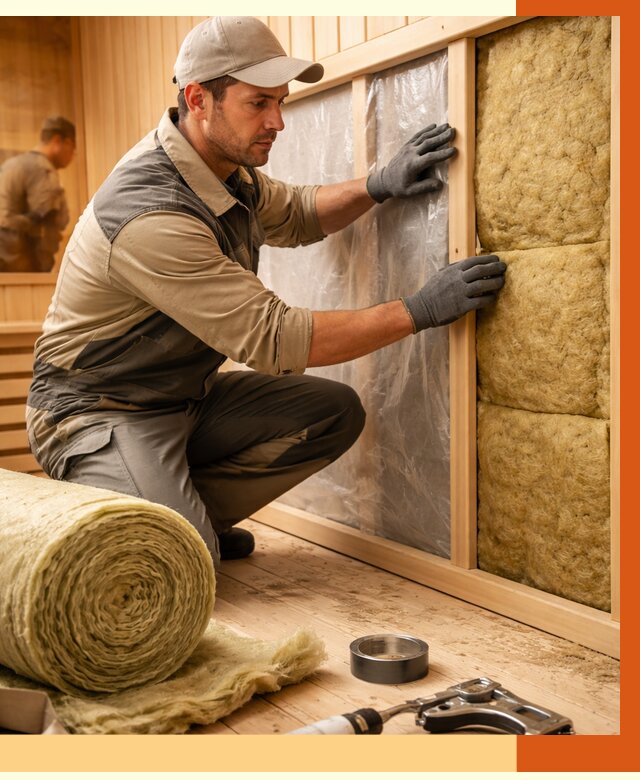 Утепление сауны изнутри в Клинцах от 6757 руб. за м2 | ППУ, под ключ — ТепломастерКлы