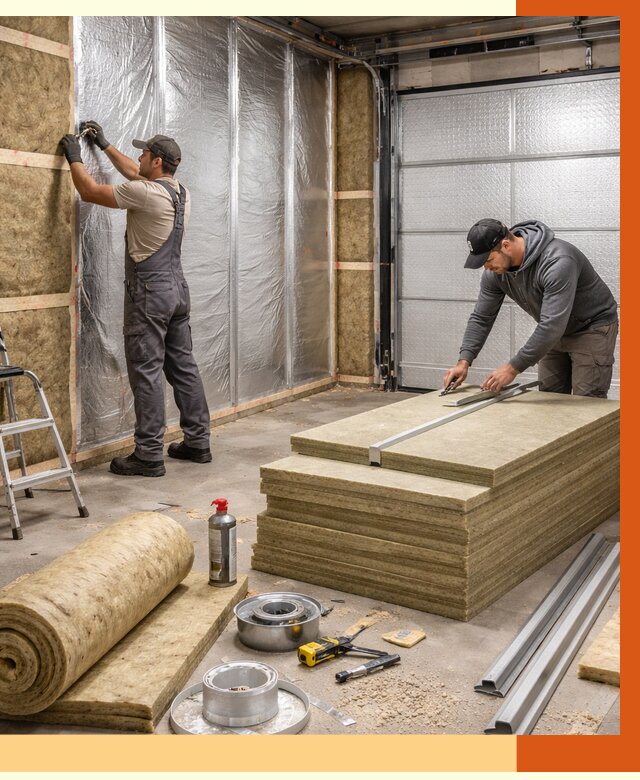 Утепление гаража в Клинцах от 4678 руб/м2 — комплексное утепление ворот и стен | ТепломастерКлы