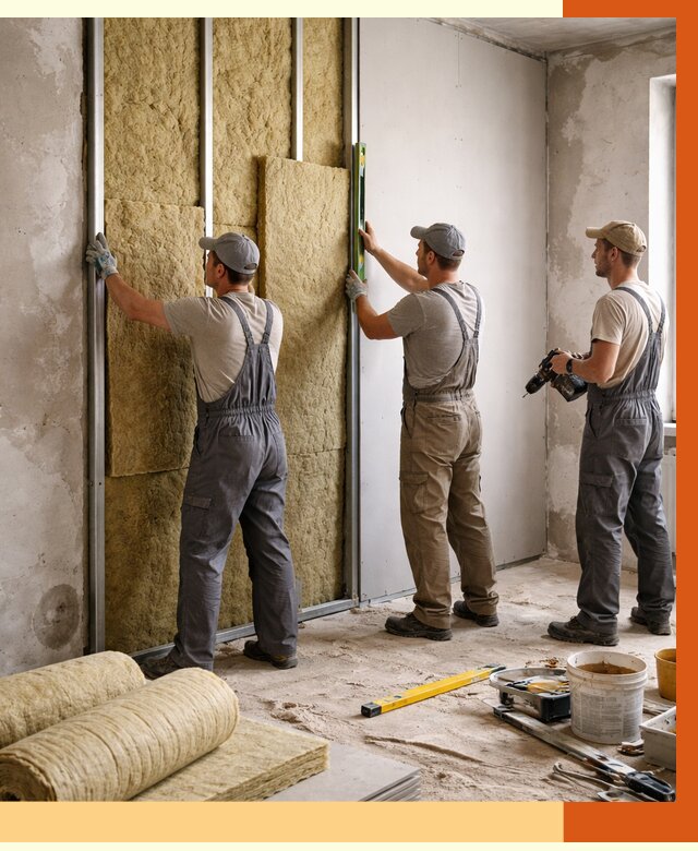 Утепление стен изнутри в Клинцах от 2339 руб/м² под ключ | ТепломастерКлы