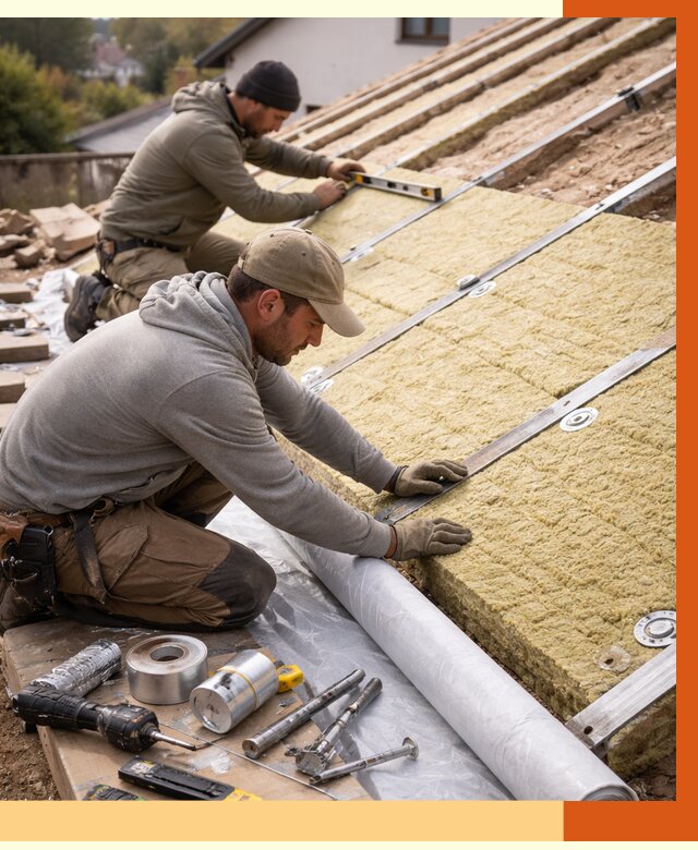 Утепление крыши снаружи в Клинцах под ключ от 1248 руб./м2 | ТепломастерКлы