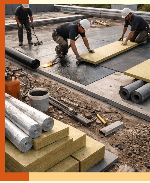 Утепление плоской крыши в Клинцах — надежная теплоизоляция и герметизация