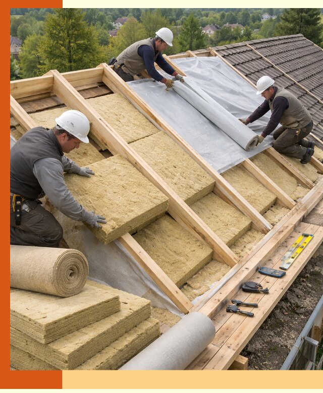 Утепление скатной крыши в Клинцах качественно и надёжно