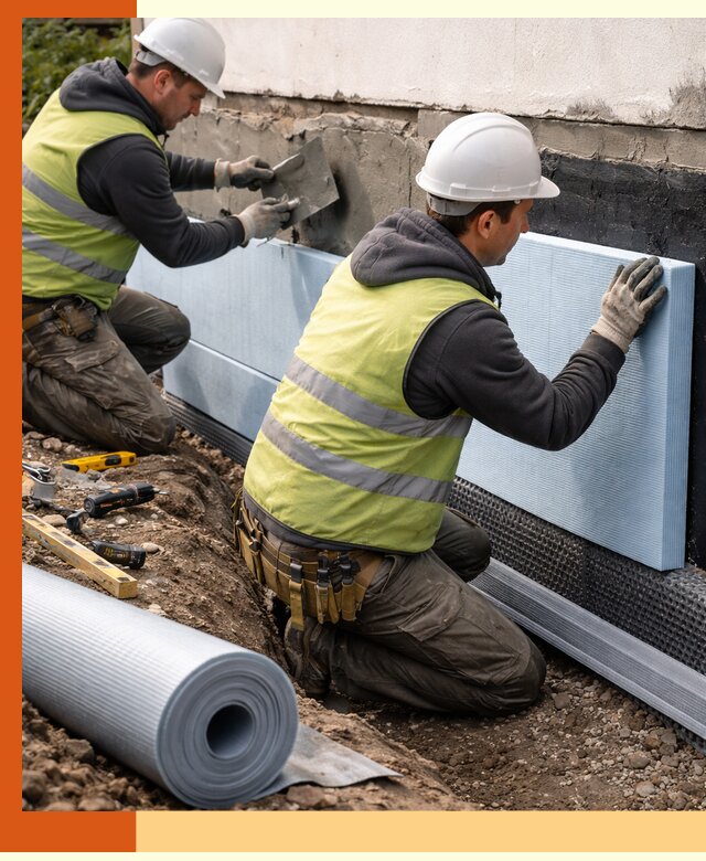 Утепление фундамента снаружи в Клинцах — профессиональная теплоизоляция