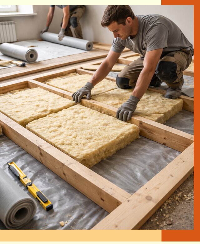 Утепление деревянного пола в Клинцах от 1559 руб./м2 под ключ | ТепломастерКлы