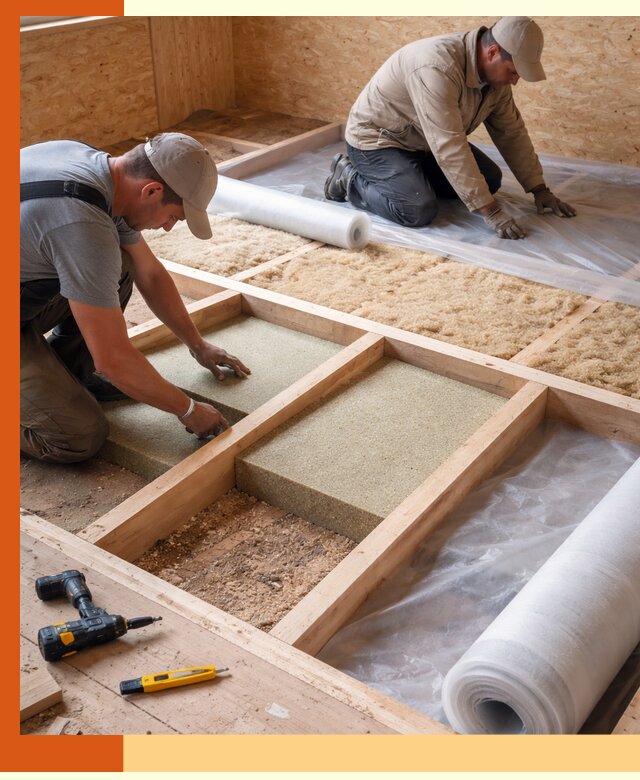 Профессиональное утепление деревянного пола в Клинцах