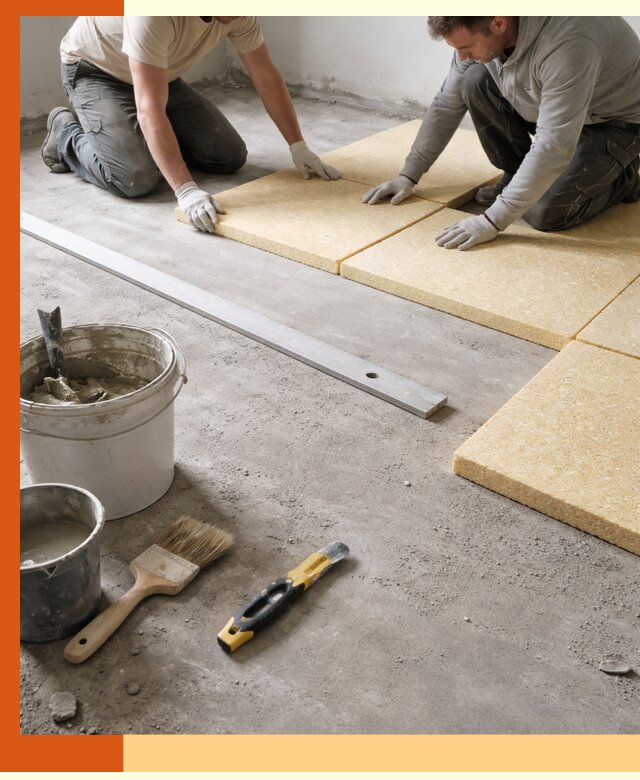 Утепление бетонного пола в Клинцах профессионально и недорого