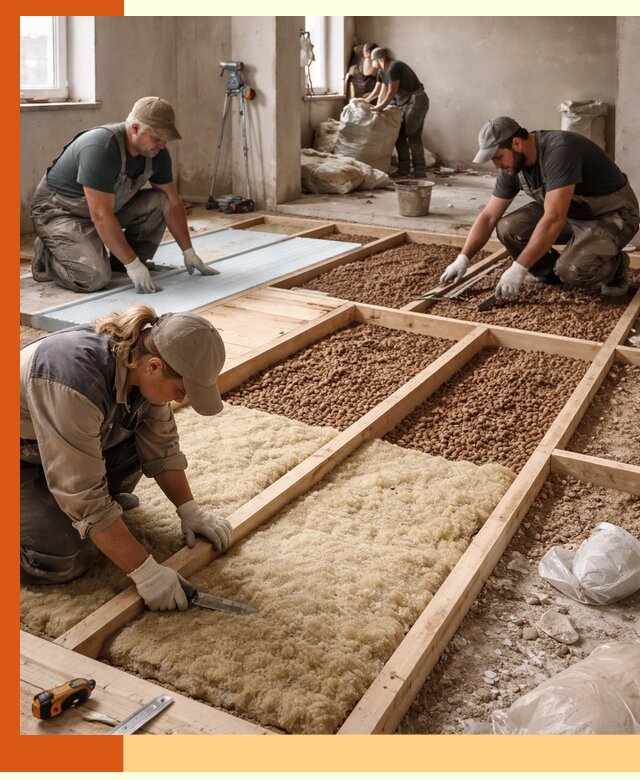 Утепление перекрытий жилых и промышленных зданий в Клинцах