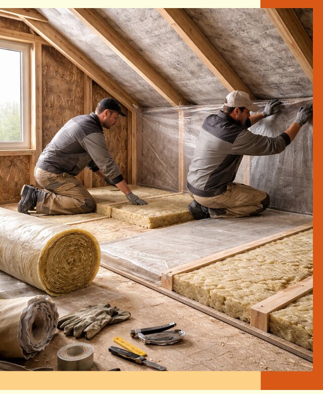 Утепление чердака в Клинцах от 7797 руб/м² — теплоизоляция и комплексное утепление под ключ | ТепломастерКлы