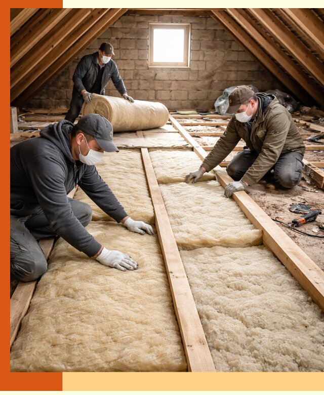 Утепление чердака в Клинцах — профессиональная теплоизоляция кровли