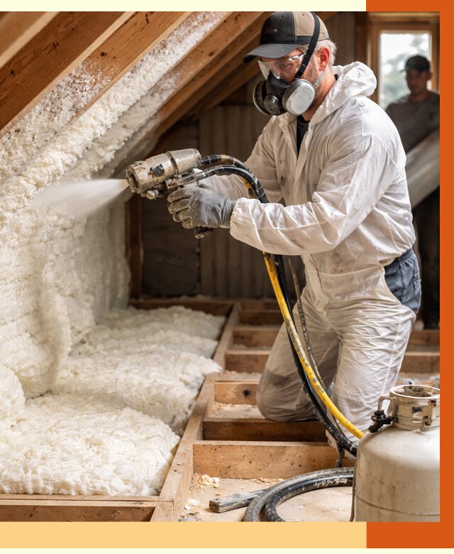 Утепление чердака ППУ в Клинцах от 8961 руб./м2 — услуга под ключ | ТепломастерКлы