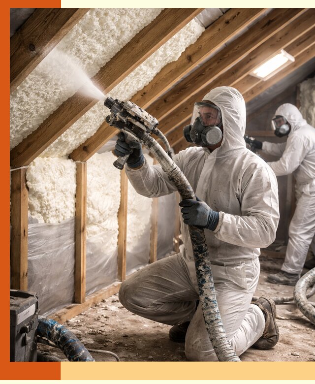 Утепление чердака пенополиуретаном (ППУ) в Клинцах