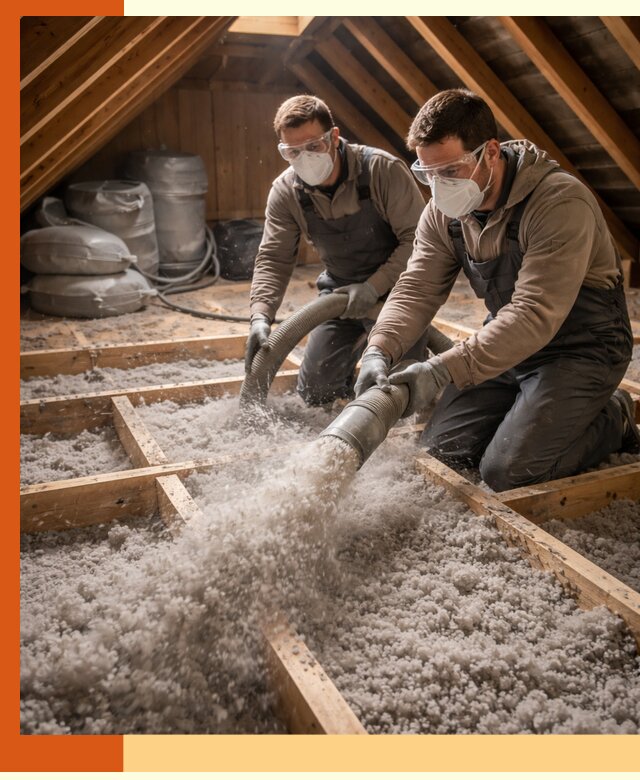 Утепление чердака эковатой в Клинцах — быстро и надёжно