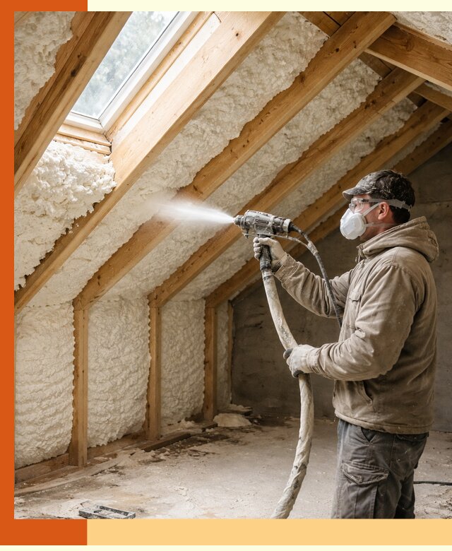 Утепление мансарды ППУ в Клинцах быстро и надежно