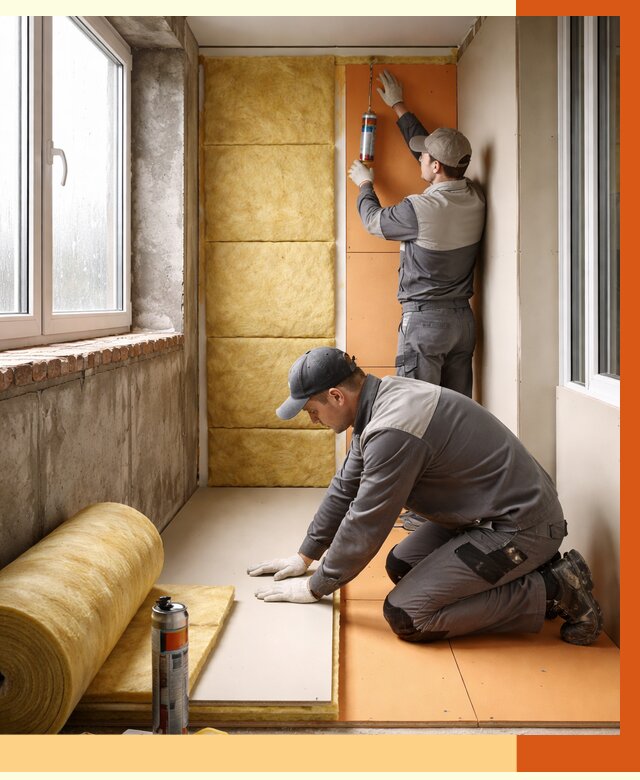 Утепление лоджии под ключ в Клинцах от 6757 руб/м2 — комплексное решение | ТепломастерКлы