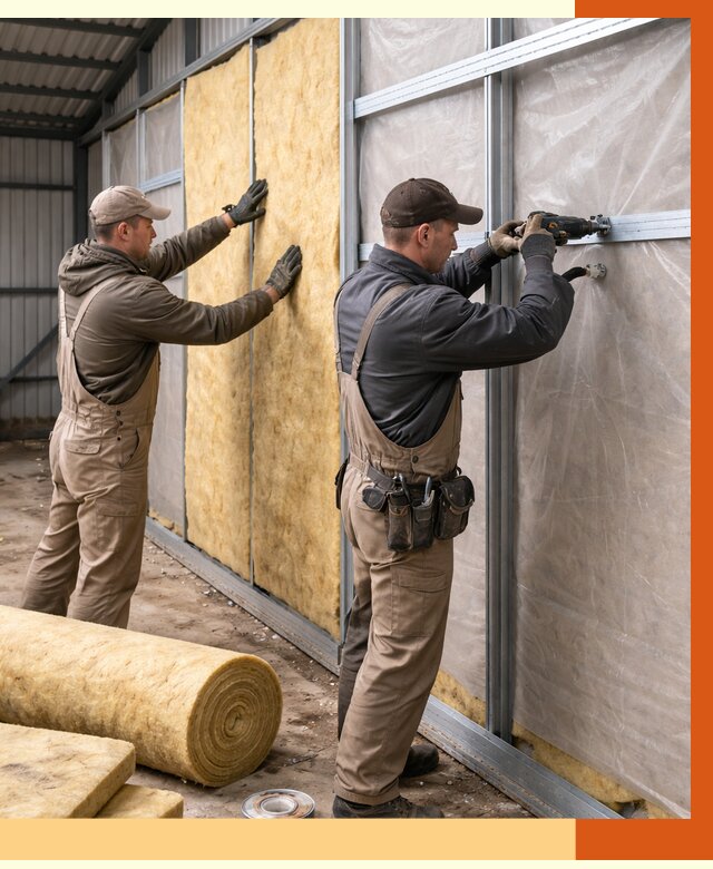 Утепление металлического ангара в Клинцах от 4938 руб/м2 — услуги под ключ | ТепломастерКлы