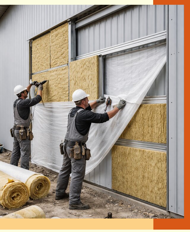 Утепление металлического склада в Клинцах от 4678 руб/м2 — комплексное утепление под ключ | ТепломастерКлы