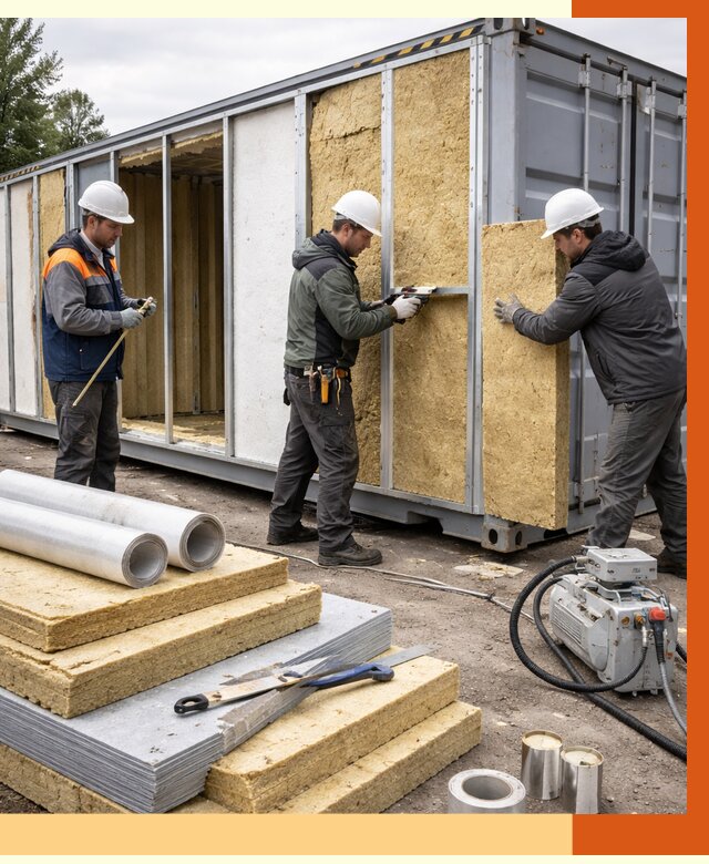 Утепление морского контейнера в Клинцах от 3899 руб. под ключ | ТепломастерКлы