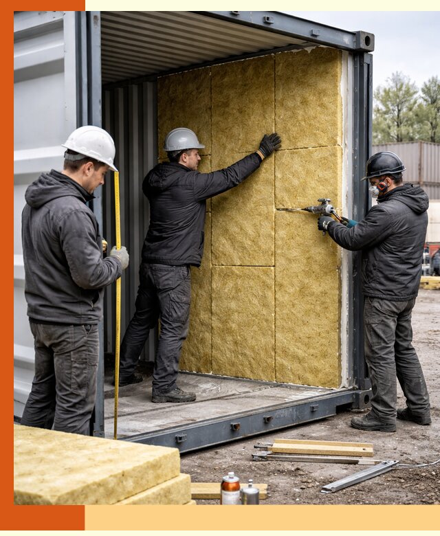 Утепление морского контейнера в Клинцах: надежная теплоизоляция и защита