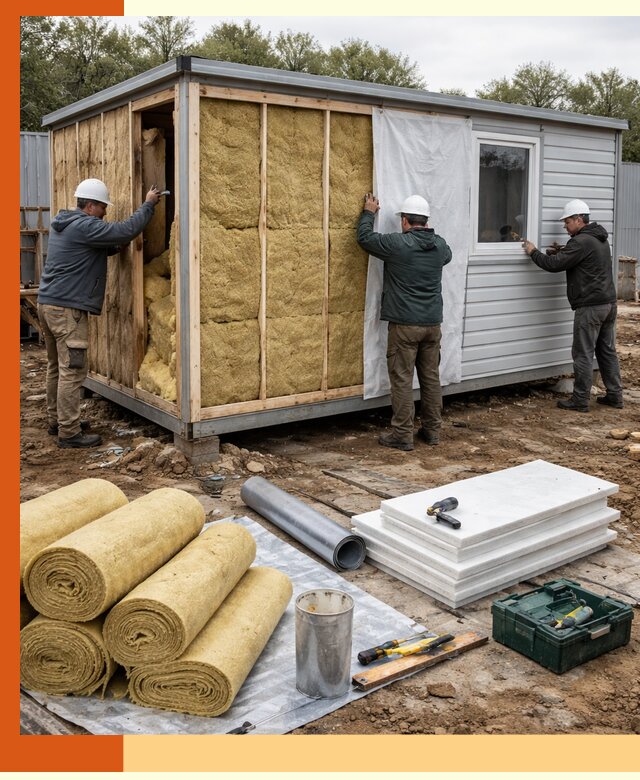 Утепление строительной бытовки под ключ в Клинцах для любых условий
