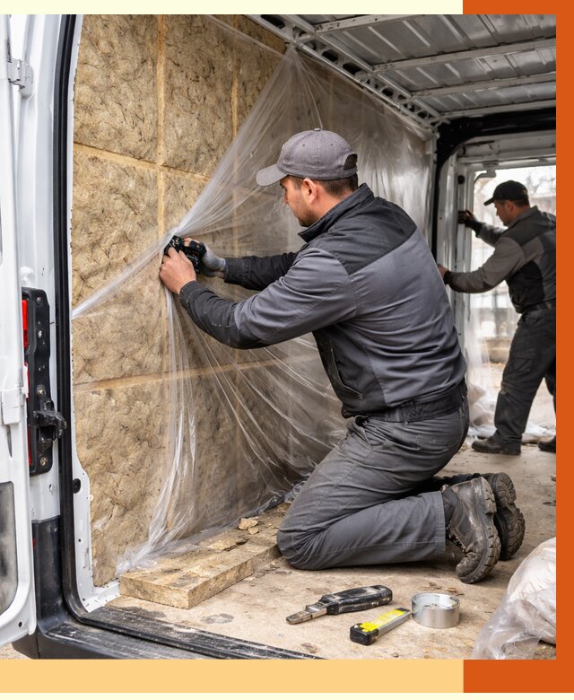 Утепление фургона в Клинцах от 17153 руб/м2 — утепление фургона ППУ и кузова | ТепломастерКлы