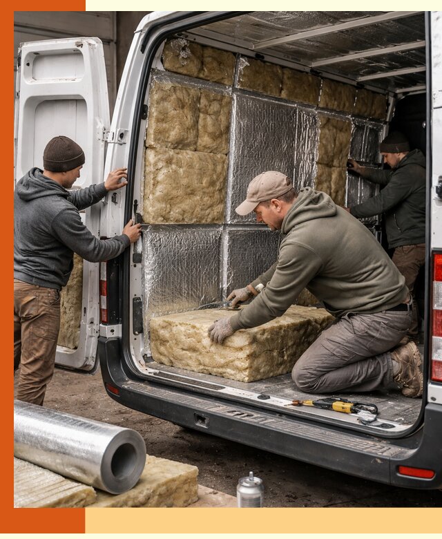 Утепление фургона в Клинцах: профессиональная теплоизоляция и шумоизоляция