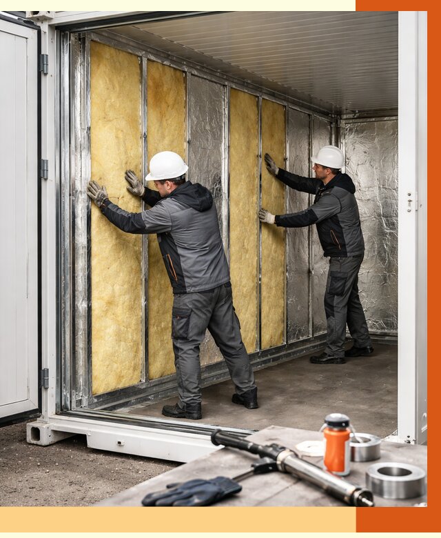 Утепление рефрижераторного контейнера в Клинцах от 46782 руб./м² | ТепломастерКлы