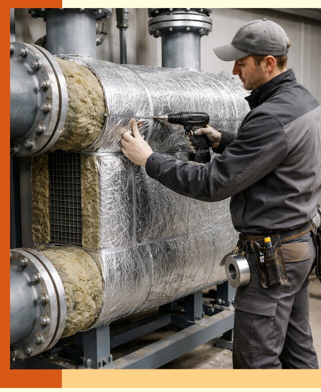 Утепление теплообменника в Клинцах — профессиональная теплоизоляция оборудования