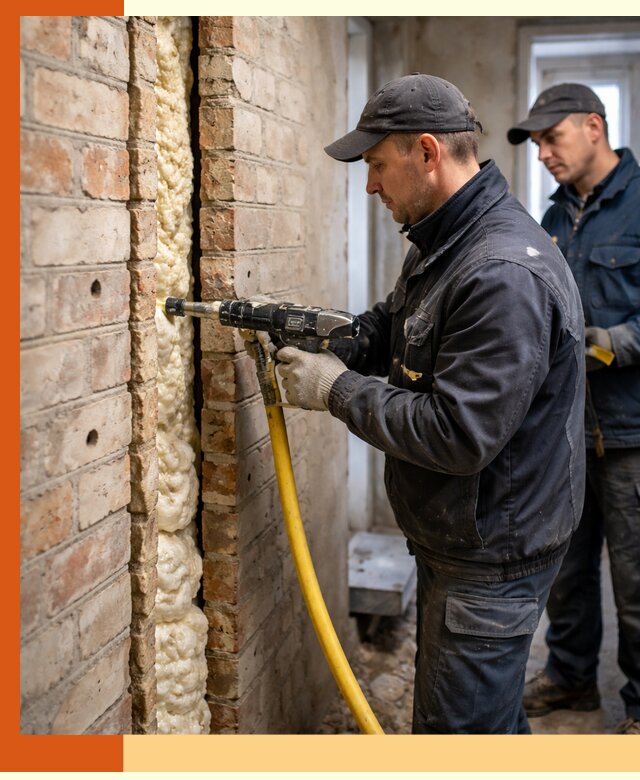 Межстеновое утепление пенополиуретаном в Клинцах