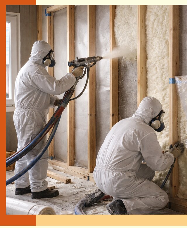 Утепление каркасной стены ППУ в Клинцах для домов и коттеджей