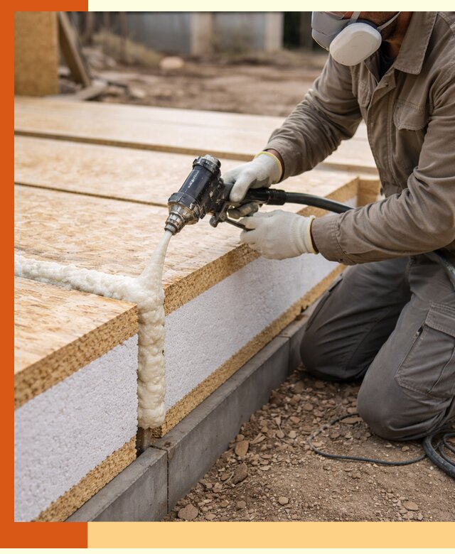 Утепление СИП-панелей пенополиуретаном (ППУ) в Клинцах