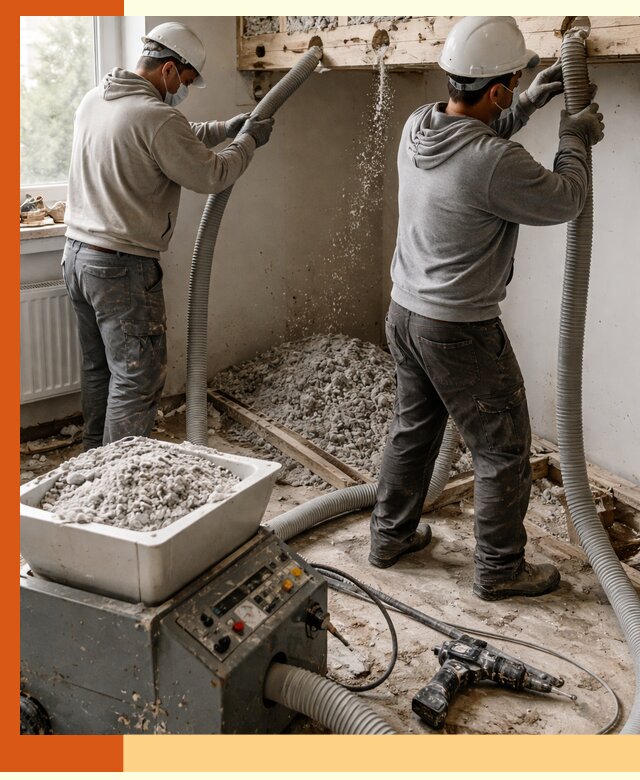 Заполнение пустот перекрытий пеной и наполнителями в Клинцах