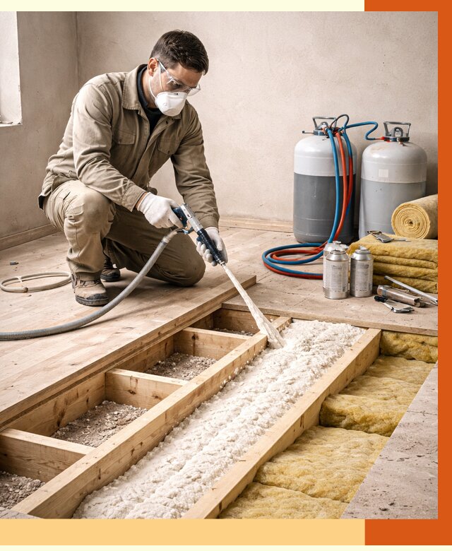 Заполнение полостей межэтажного перекрытия в Клинцах от 4366 руб. | ТепломастерКлы