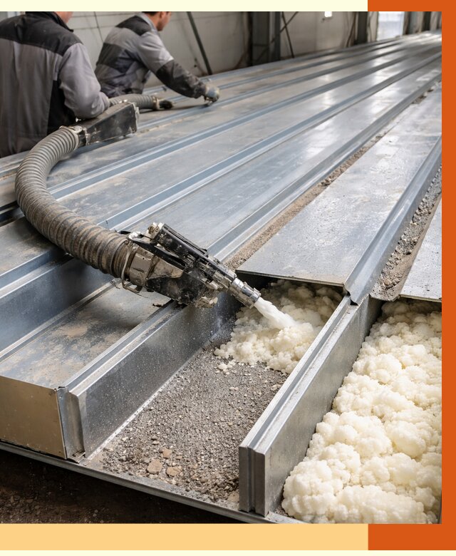 Заполнение пустот кровельных панелей в Клинцах от 7485 руб. под ключ | ТепломастерКлы